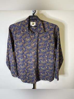 Field Gear Paisley Long Sleeve Shirt Size Large Men’s
